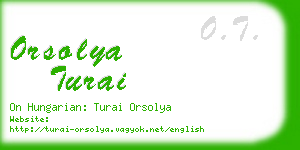 orsolya turai business card